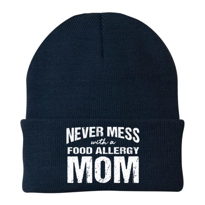 Food Allergy Mom Funny Saying Mess Funny Gift Knit Cap Winter Beanie