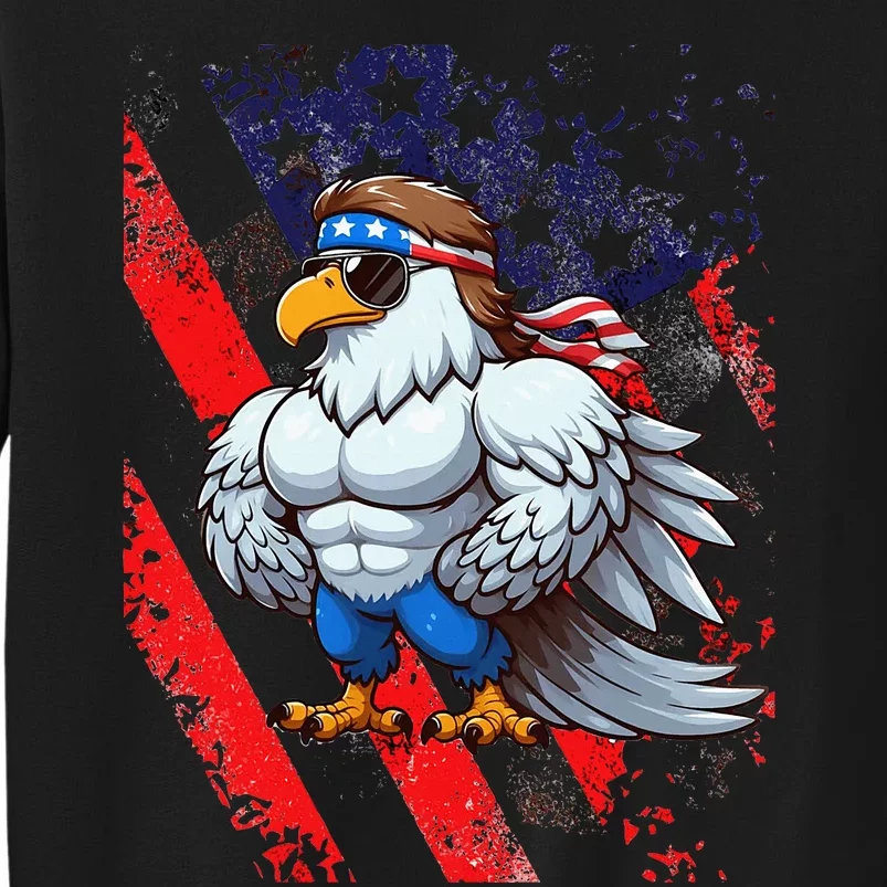 Funny American Mullet Eagle America Merica Tall Sweatshirt