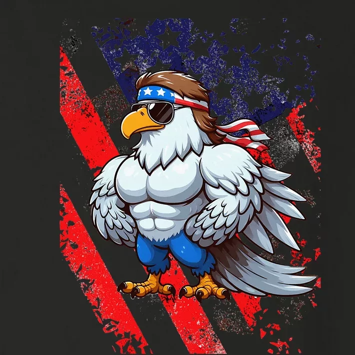 Funny American Mullet Eagle America Merica Toddler Long Sleeve Shirt