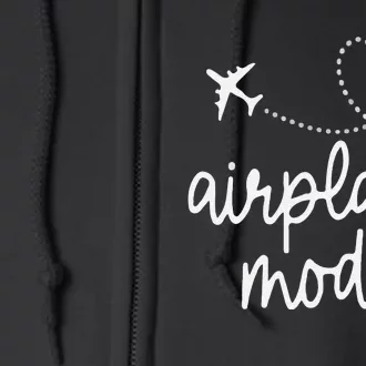 Funny Airplane Mode Full Zip Hoodie