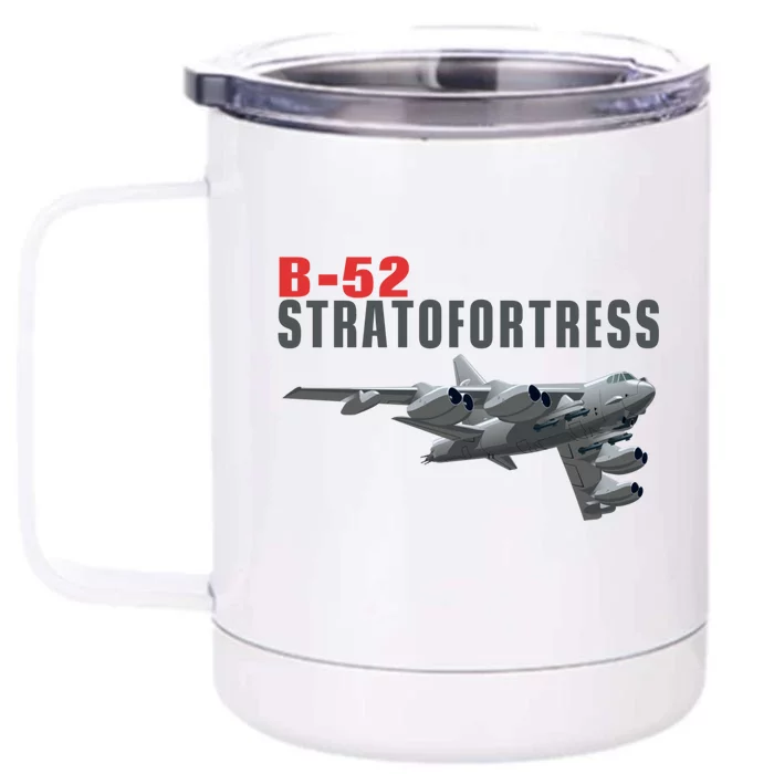 Fun American Military Aviation B52 Stratofortress Bomber Meaningful Gift Front & Back 12oz Stainless Steel Tumbler Cup