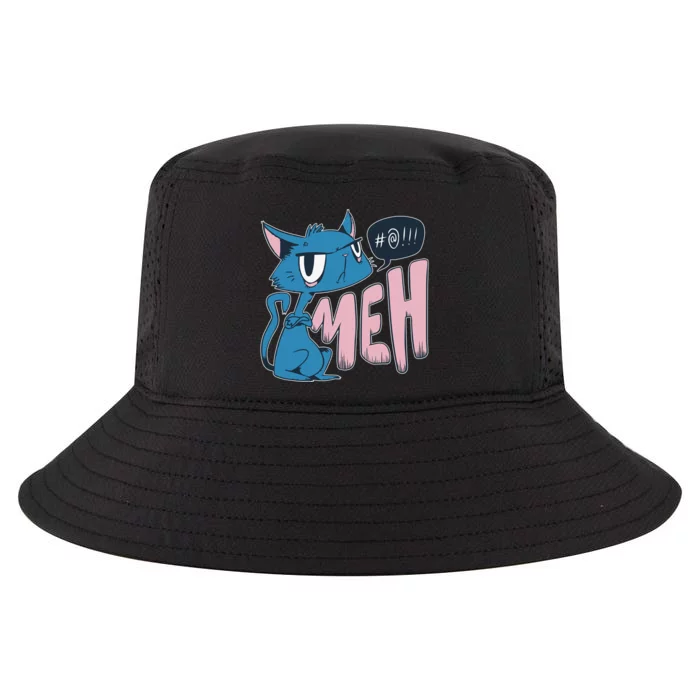 Funny Angry Meh Cat Comic Cool Comfort Performance Bucket Hat