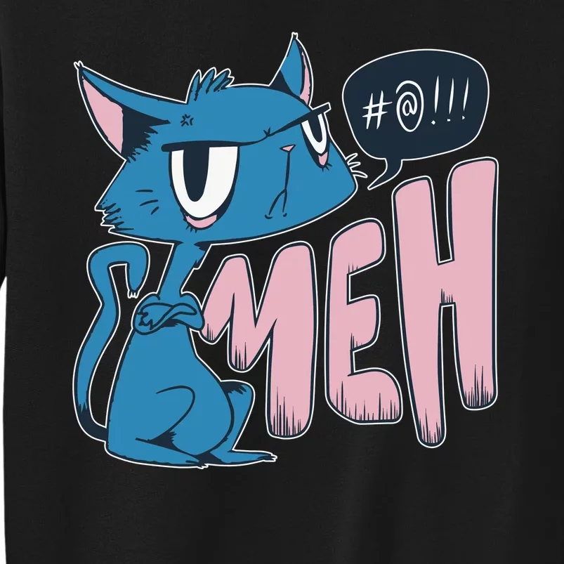 Funny Angry Meh Cat Comic Sweatshirt