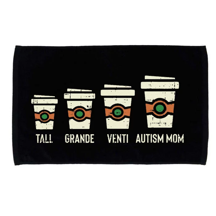 Funny Autism Mom Coffee Awareness Mothers Day Microfiber Hand Towel