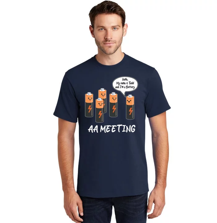 Funny AA Meeting AA Batteries Tall T-Shirt