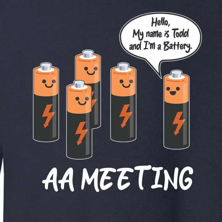 Funny AA Meeting AA Batteries Toddler Sweatshirt