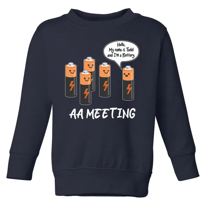 Funny AA Meeting AA Batteries Toddler Sweatshirt