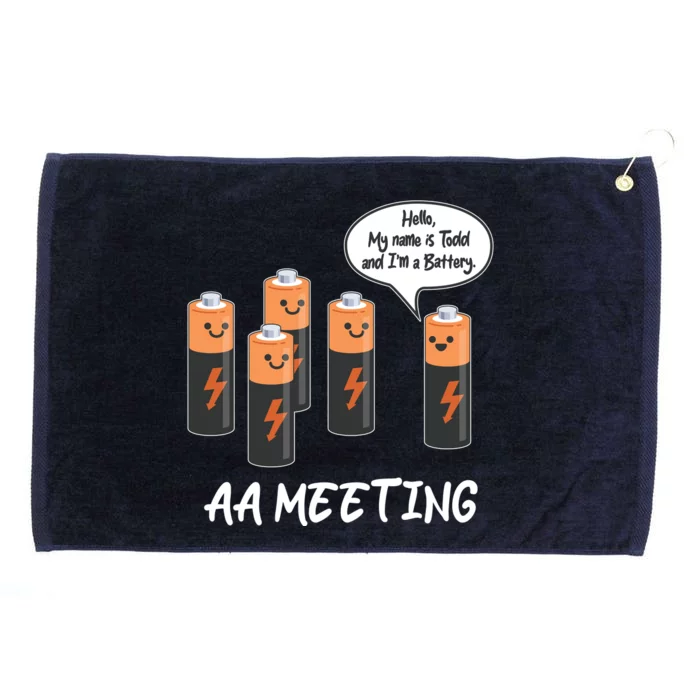 Funny AA Meeting AA Batteries Grommeted Golf Towel