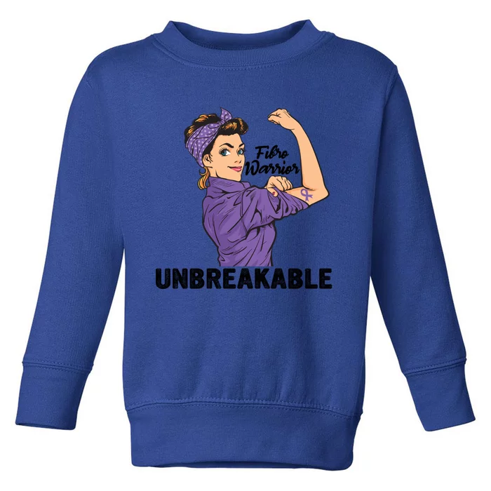 Fibromyalgia Awareness Month Warrior Unbreakable Girls Gift Toddler Sweatshirt