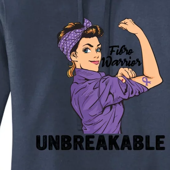 Fibromyalgia Awareness Month Warrior Unbreakable Girls Gift Women's Pullover Hoodie