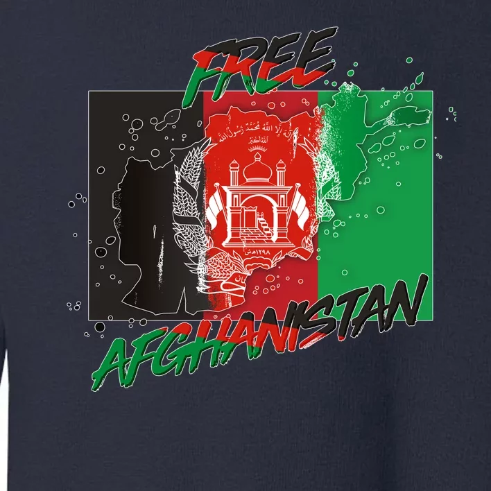 Free Afghanistan Map Distressed Flag Toddler Sweatshirt