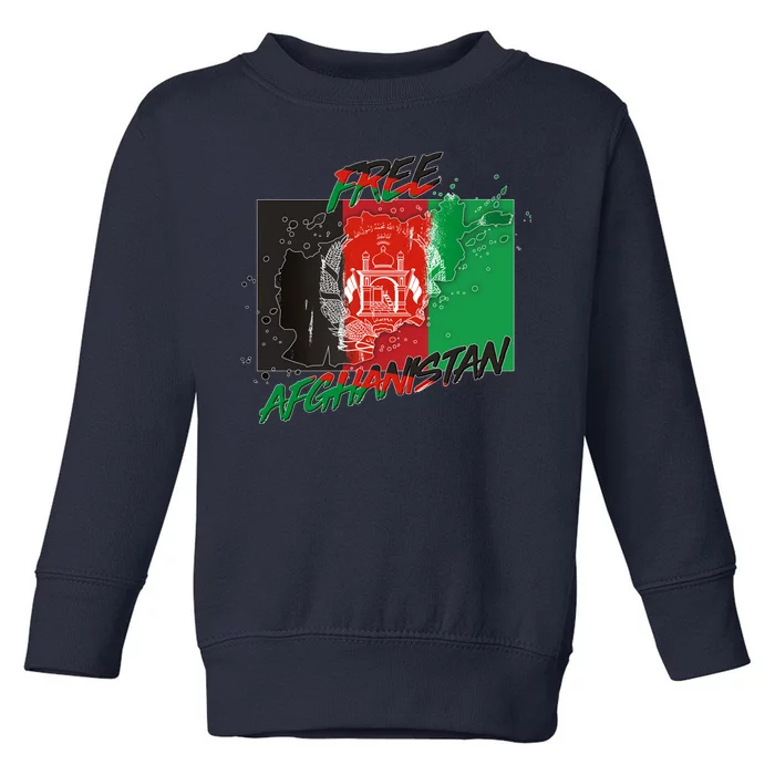 Free Afghanistan Map Distressed Flag Toddler Sweatshirt