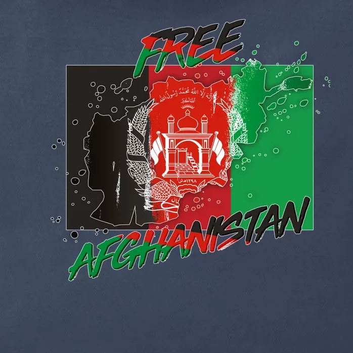 Free Afghanistan Map Distressed Flag Zip Tote Bag