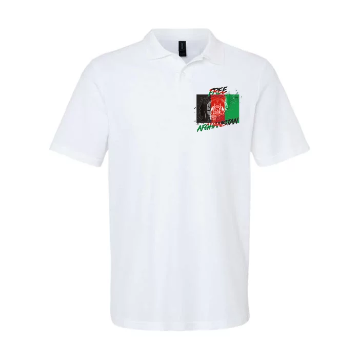 Free Afghanistan Map Distressed Flag Softstyle Adult Sport Polo