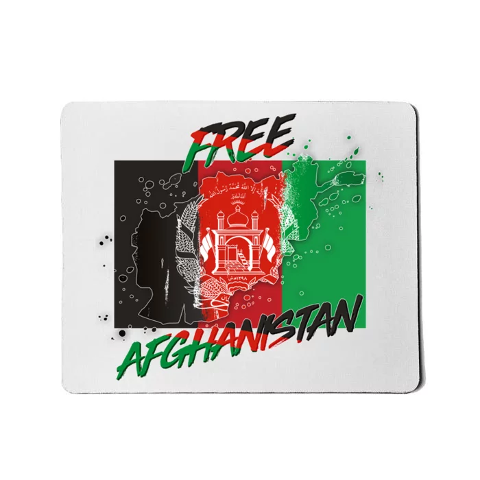 Free Afghanistan Map Distressed Flag Mousepad