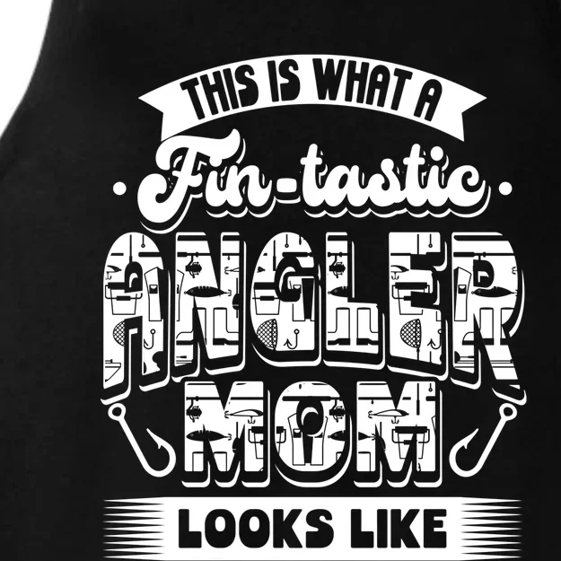 Fintastic Angler Mom Fish Fisher Fishing Fisher Mother Meaningful Gift Ladies Tri-Blend Wicking Tank