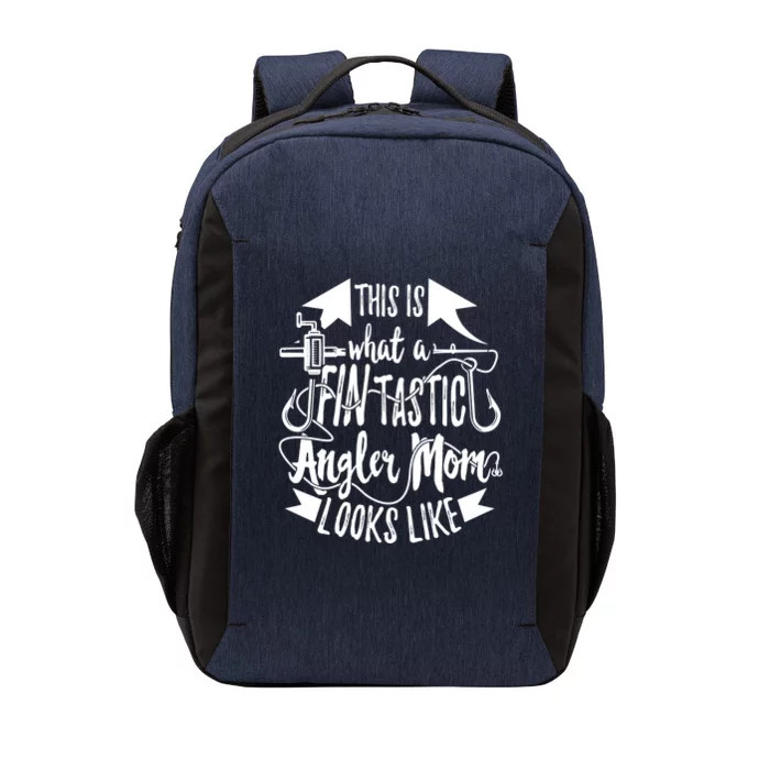 Fintastic Angler Mom Fishing Fisher Fisher Mother Great Gift Vector Backpack