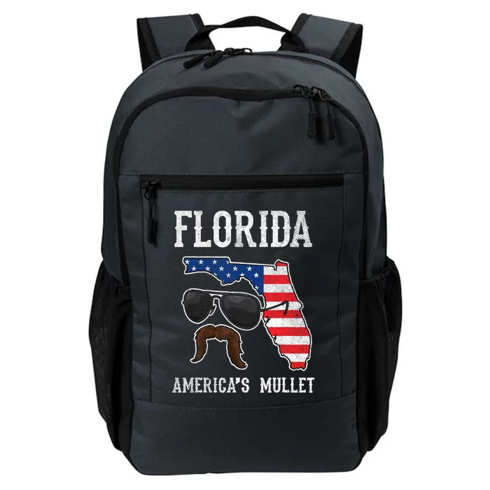 Florida America's Mullet Funny Patriotic American Flag Daily Commute Backpack