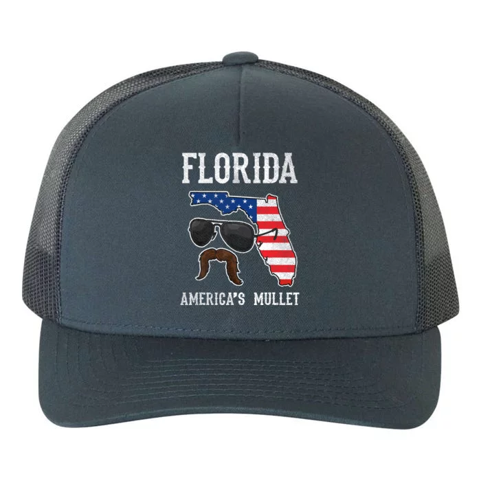 Florida America's Mullet Funny Patriotic American Flag Yupoong Adult 5-Panel Trucker Hat