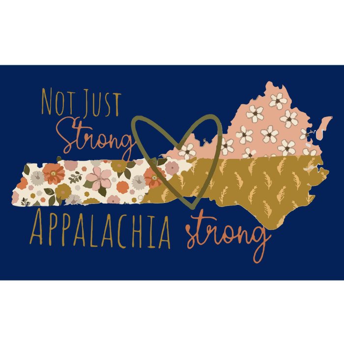 Floral Appalachian Map Not Just Strong Appalachian Pride Bumper Sticker