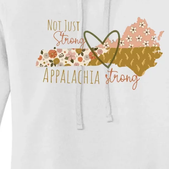 Floral Appalachian Map Not Just Strong Appalachian Pride Women's Pullover Hoodie