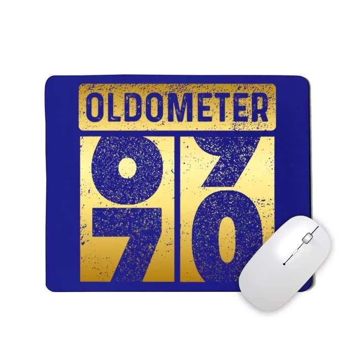 Funny Auto Mechanic Birthday 70th Turning 70 Golden Odometer Great Gift Mousepad