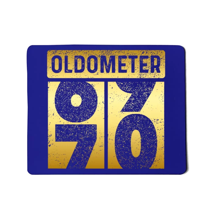 Funny Auto Mechanic Birthday 70th Turning 70 Golden Odometer Great Gift Mousepad