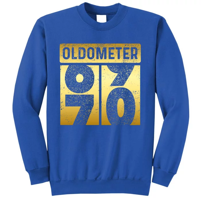 Funny Auto Mechanic Birthday 70th Turning 70 Golden Odometer Great Gift Tall Sweatshirt