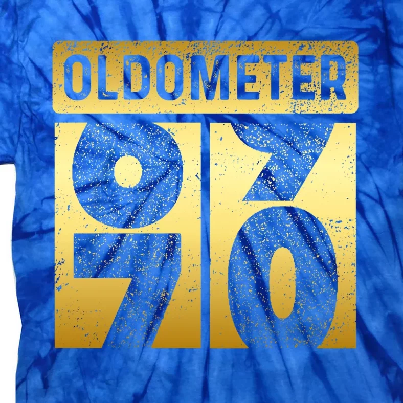 Funny Auto Mechanic Birthday 70th Turning 70 Golden Odometer Great Gift Tie-Dye T-Shirt