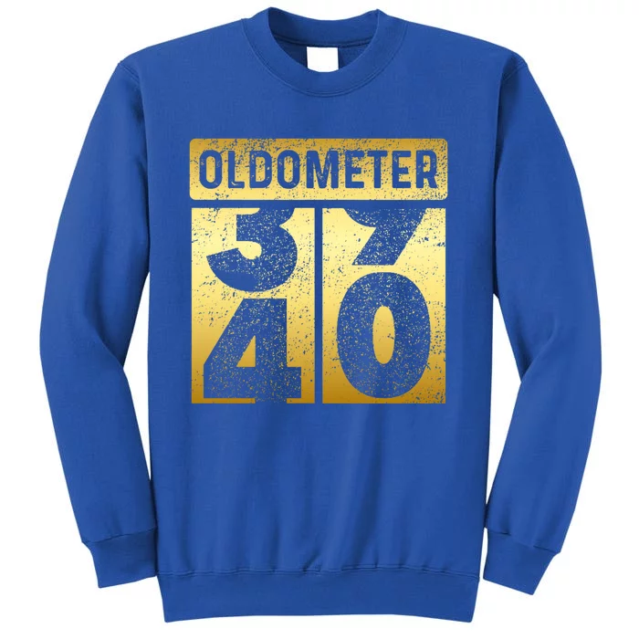 Funny Auto Mechanic Birthday 40th Turning 40 Golden Odometer Gift Tall Sweatshirt