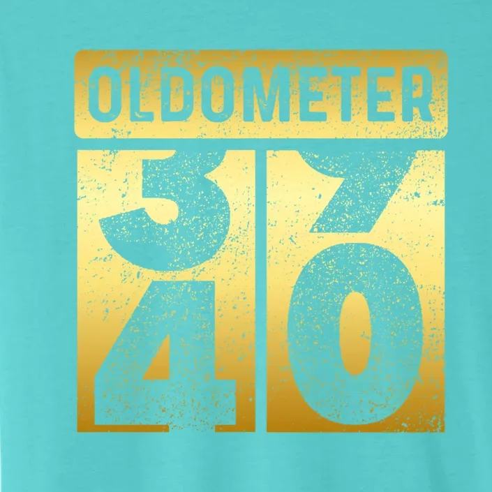 Funny Auto Mechanic Birthday 40th Turning 40 Golden Odometer Gift ChromaSoft Performance T-Shirt