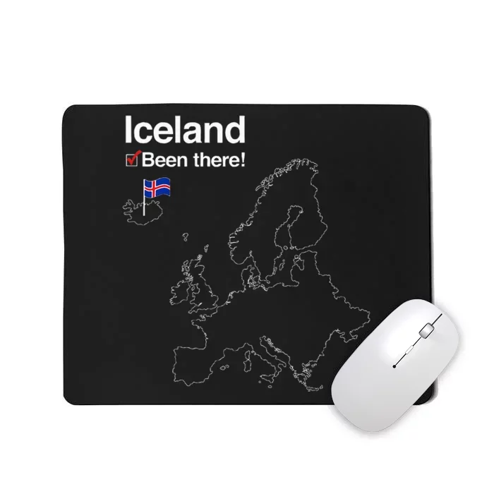 Flag And Map Of Iceland Mousepad