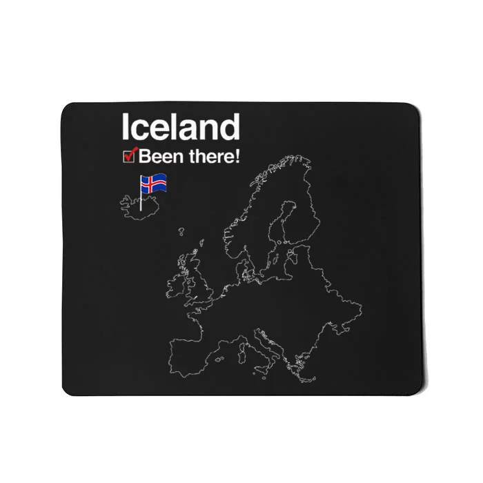 Flag And Map Of Iceland Mousepad