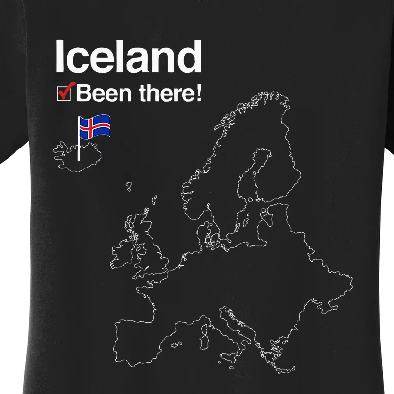 Flag And Map Of Iceland Women's T-Shirt