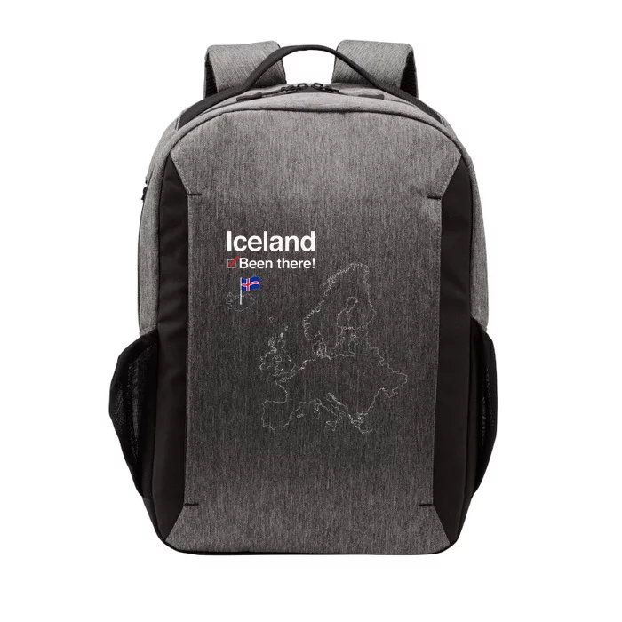 Flag And Map Of Iceland Vector Backpack