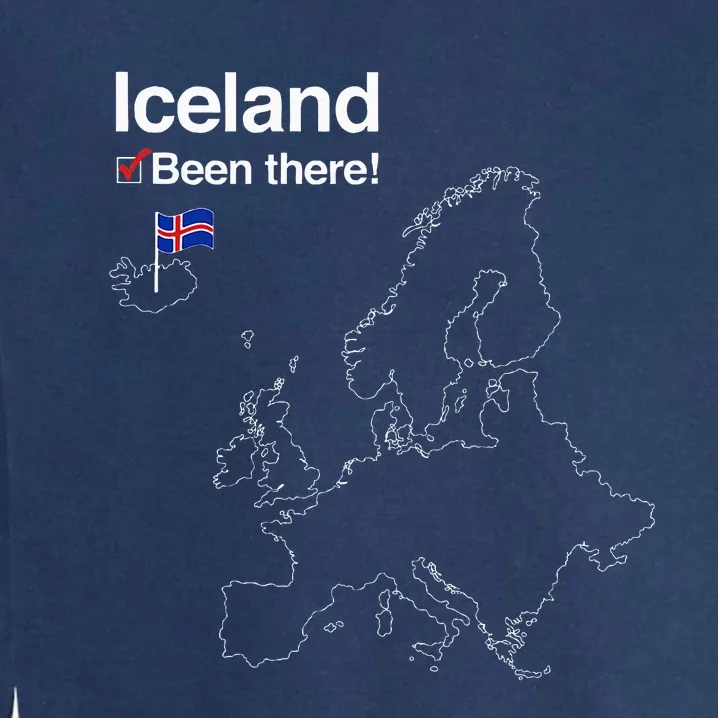 Flag And Map Of Iceland Garment-Dyed Sweatshirt