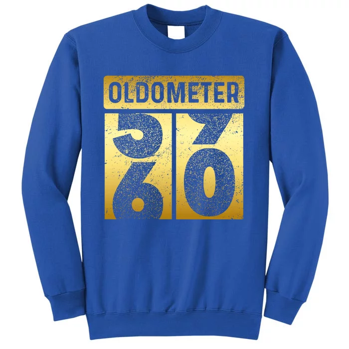 Funny Auto Mechanic Birthday 60th Turning 60 Golden Odometer Gift Tall Sweatshirt