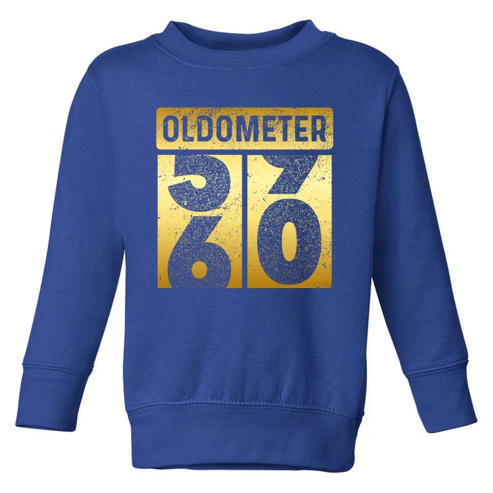 Funny Auto Mechanic Birthday 60th Turning 60 Golden Odometer Gift Toddler Sweatshirt