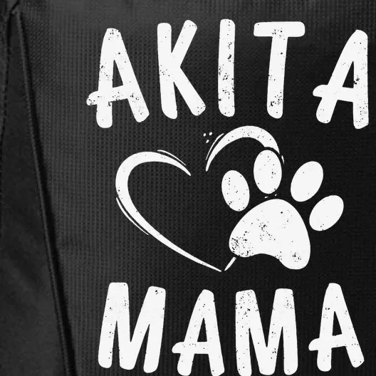 Fun Akita Mama Gift Pet Lover Apparel Dog Akita Mom City Backpack