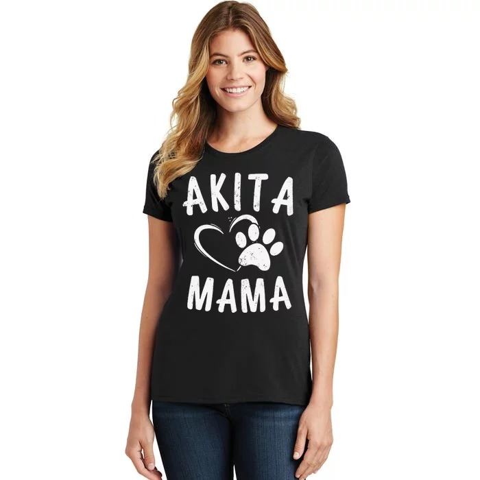 Fun Akita Mama Gift Pet Lover Apparel Dog Akita Mom Women's T-Shirt