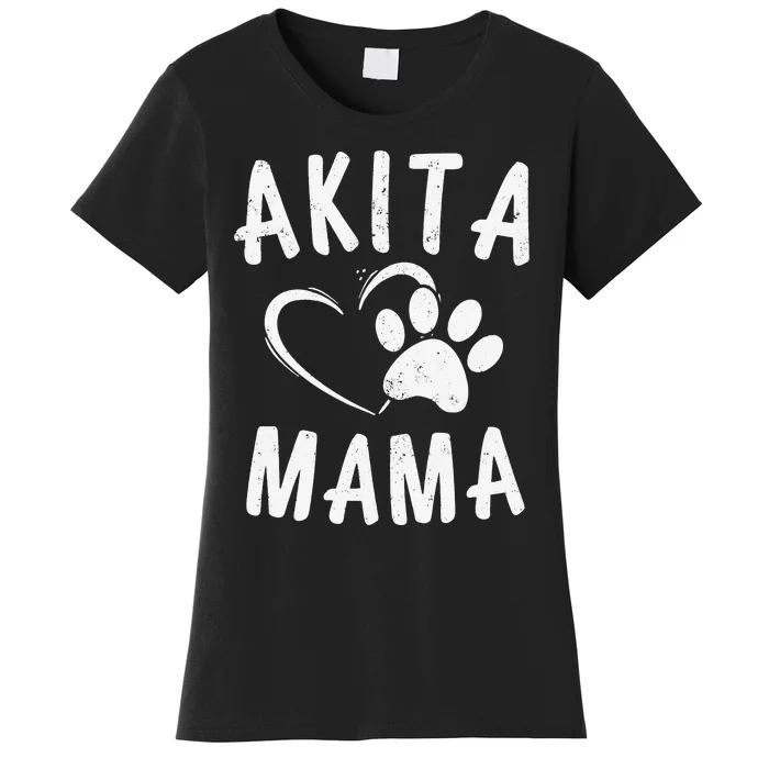 Fun Akita Mama Gift Pet Lover Apparel Dog Akita Mom Women's T-Shirt