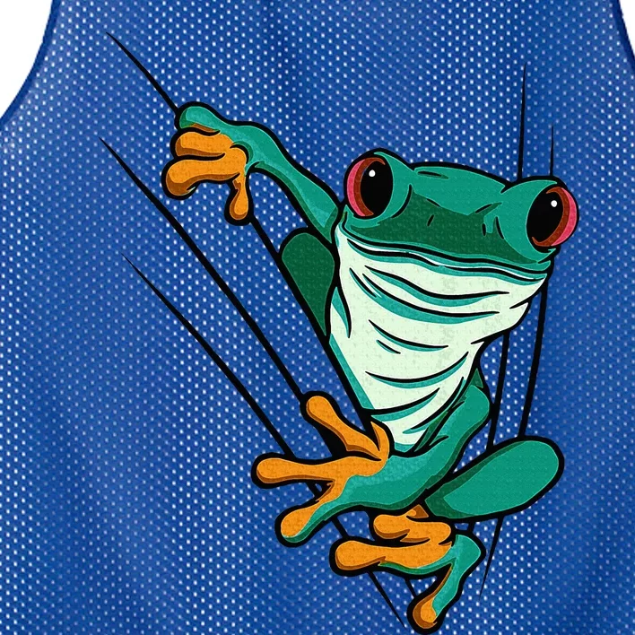 Frog Animal Motif Animal Print Frog Mesh Reversible Basketball Jersey Tank