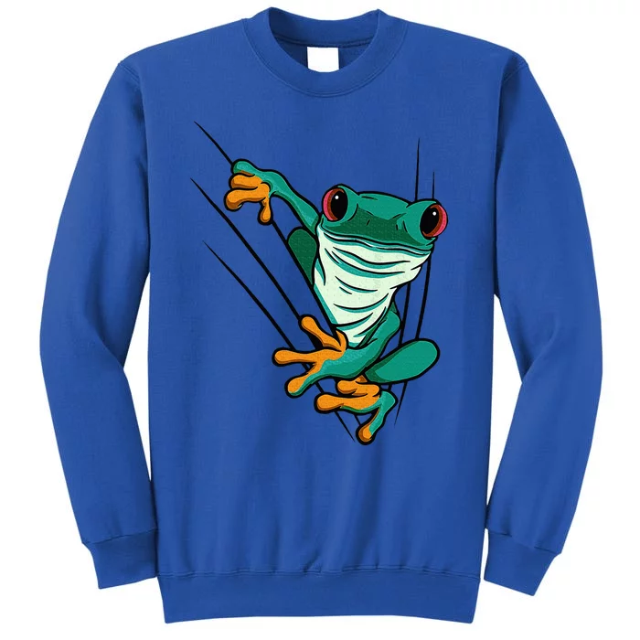 Frog Animal Motif Animal Print Frog Tall Sweatshirt