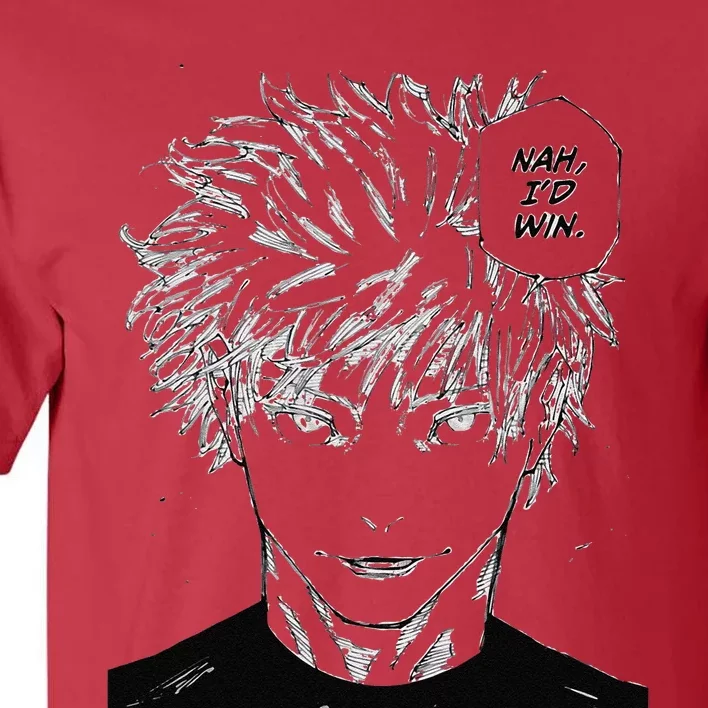 Funny Anime Meme Nah ID Win Reference Gojo Gift Tall T-Shirt