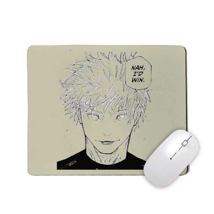 Funny Anime Meme Nah ID Win Reference Gojo Gift Mousepad