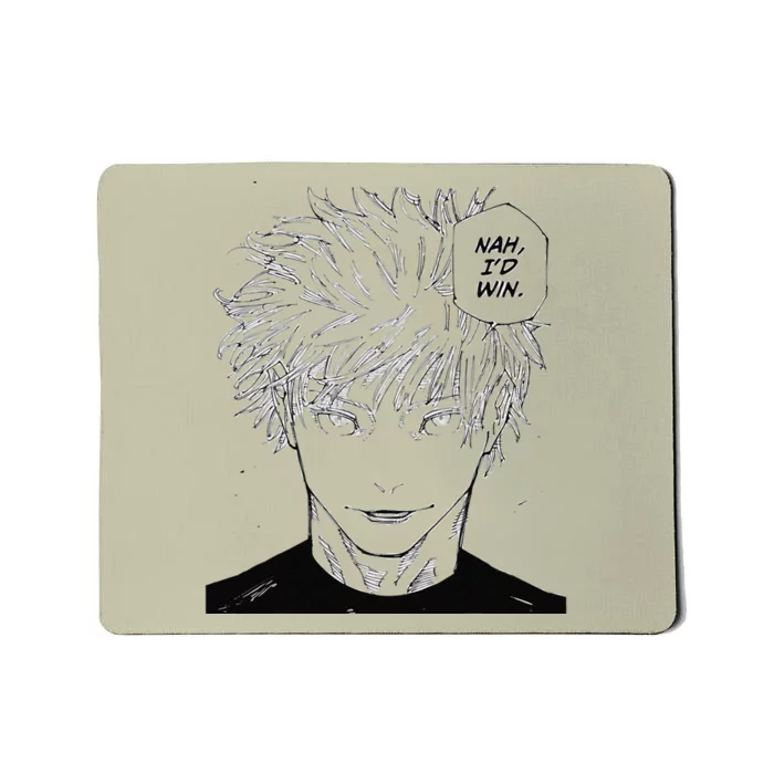 Funny Anime Meme Nah ID Win Reference Gojo Gift Mousepad