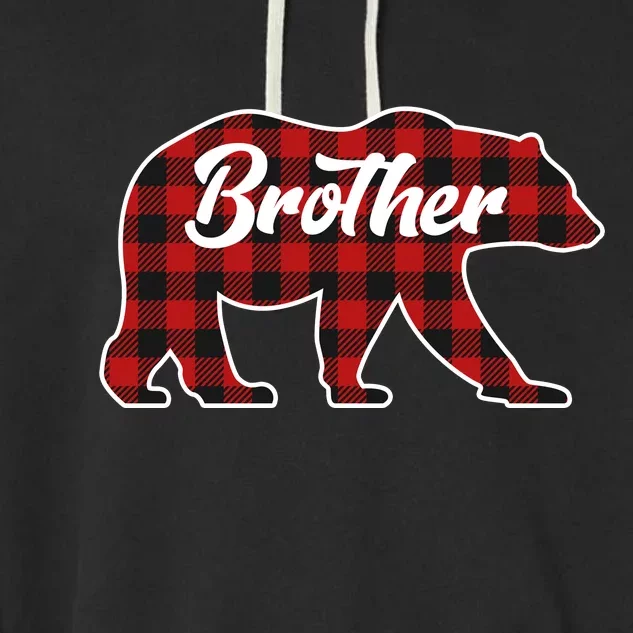 Family Christmas Matching Plaid Brother Bear Garment-Dyed Fleece Hoodie