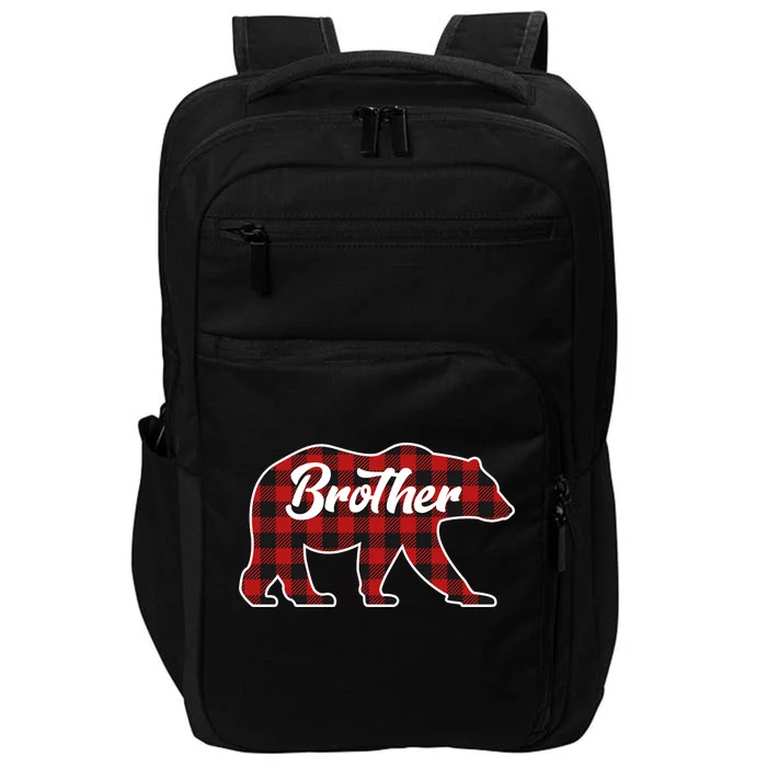 Family Christmas Matching Plaid Brother Bear Impact Tech Backpack