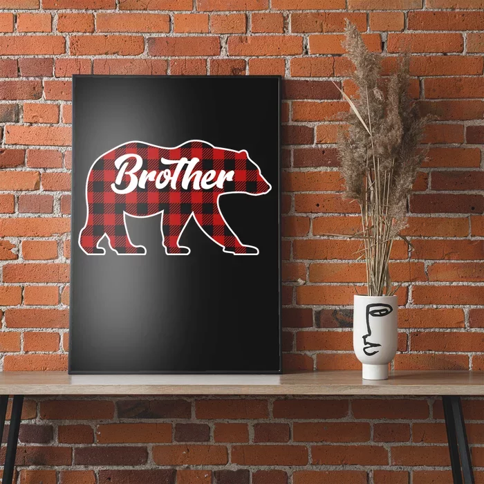 Family Christmas Matching Plaid Brother Bear Poster