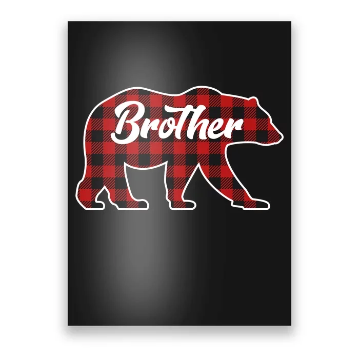 Family Christmas Matching Plaid Brother Bear Poster